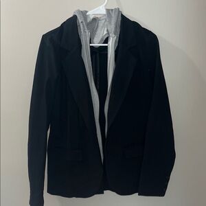 Liverpool Women’s Black Blazer with removable sweatshirt hood